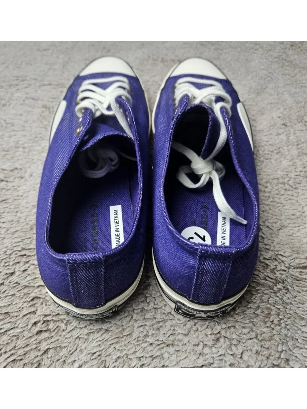 Converse Chuck Taylor 70 DENIM-All Star Ollie Patch~Court Purple M/13 W/15 Nwob - Picture 12 of 14